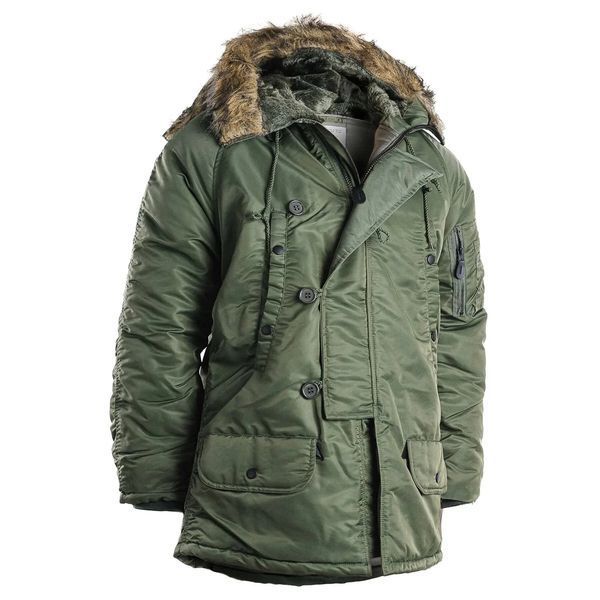 Куртка парка Аляска c мехом Mil-Tec N3B BASIC Оливковая 10181201- P1237469 фото