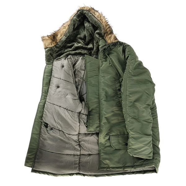 Куртка парка Аляска c мехом Mil-Tec N3B BASIC Оливковая 10181201- P1237469 фото