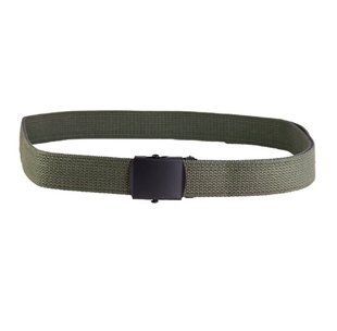 Ремінь Mil-Tec Cotton Black Buckle Olive 13110201 P1236770 фото