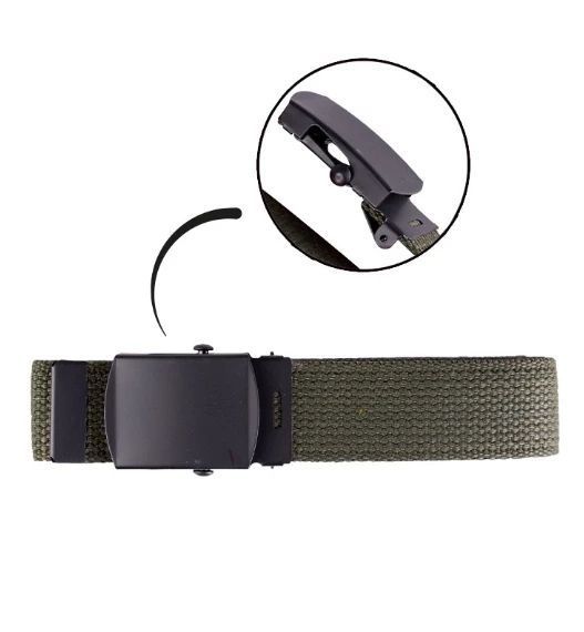 Ремень Mil-Tec Cotton Black Buckle Olive 13110201 P1236770 фото