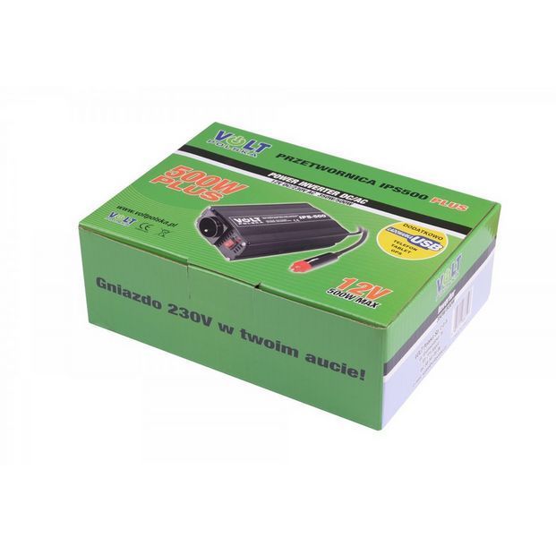 Перетворювач напруги інвертор Volt Polska IPS 500 PLUS 12/230 V (350/500W) 3IPS50012P W2123 фото