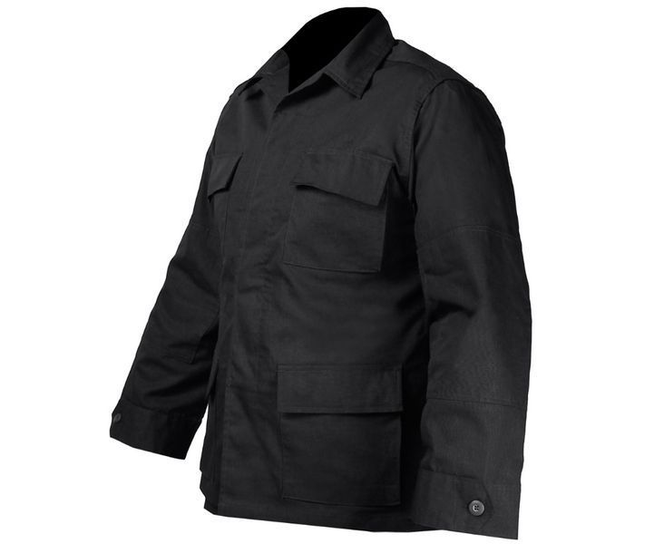Кітель 100% бавовна толстовка військовий Mil-Tec Teesar BDU Rip-Stop Black 11833002- P123439 фото