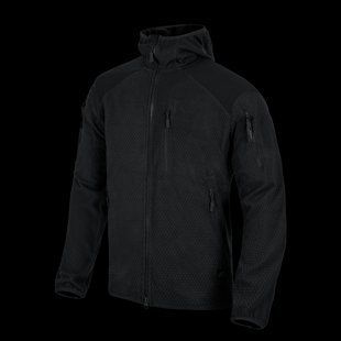 Толстовка флісова Helikon-Tex ALPHA HOODIE GRID FLEECE Black BL-ALH-FG-01 S M1255552101 фото