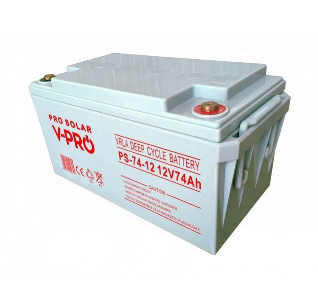 Аккумулятор Volt Polska DEEP CYCLE VPRO SOLAR 12V 74 Ah VRLA 6AKXDEEP07 W2297 фото