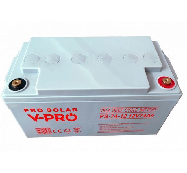 Аккумулятор Volt Polska DEEP CYCLE VPRO SOLAR 12V 74 Ah VRLA 6AKXDEEP07 W2297 фото