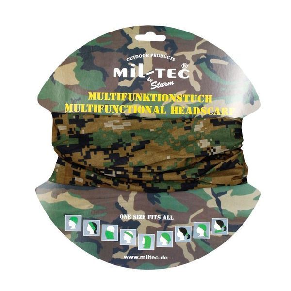 Шарф многофункциональный Mil-Tec Woodland Digital / Marpat 12216071 M1255551181 фото