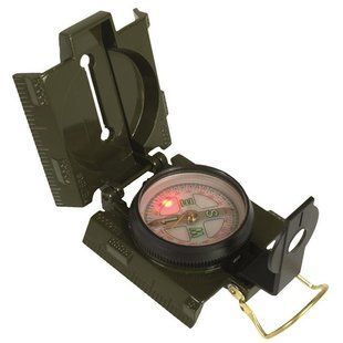 Металевий компас зі світлодіодною підсвіткою Mil-Tec з підсвіткою Olive 15791500 M11255559799 фото