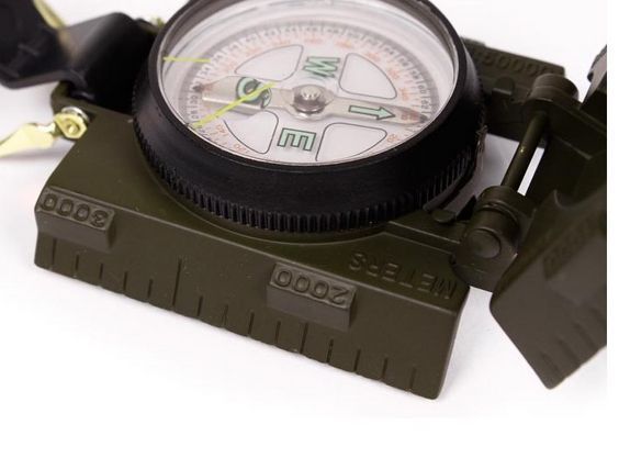 Металевий компас зі світлодіодною підсвіткою Mil-Tec з підсвіткою Olive 15791500 M11255559799 фото