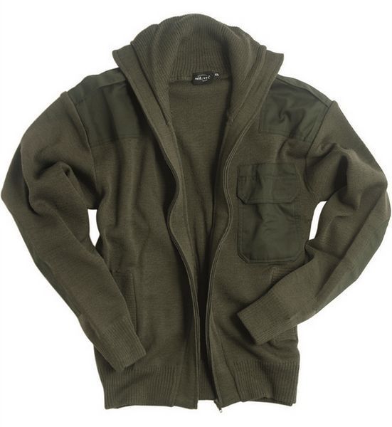Свитер с молнией Mil-Tec STRICKJACKE 80/WO 20/PAN OLIV 10820001 A84303 фото