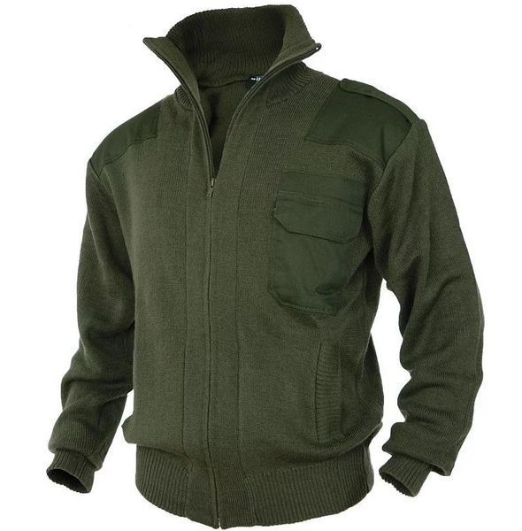 Свитер с молнией Mil-Tec STRICKJACKE 80/WO 20/PAN OLIV 10820001 A84303 фото