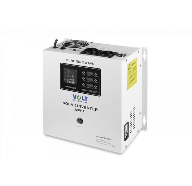 Інвертор сонячний Volt Polska SINUS PRO 2000 S 24/230 V (1400/2000W) + 40A MPPT (100V) W2090 фото