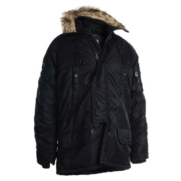 Куртка парка Аляска c мехом Mil-Tec N3B BASIC Черная 10181202- P1237470 фото