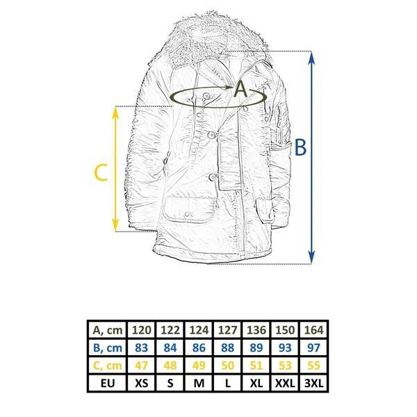 Куртка парка Аляска c мехом Mil-Tec N3B BASIC Черная 10181202- P1237470 фото