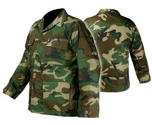 Кітель 100% бавовна толстовка військовий Mil-Tec Teesar BDU Rip-Stop Woodland 11839020- P123440 фото