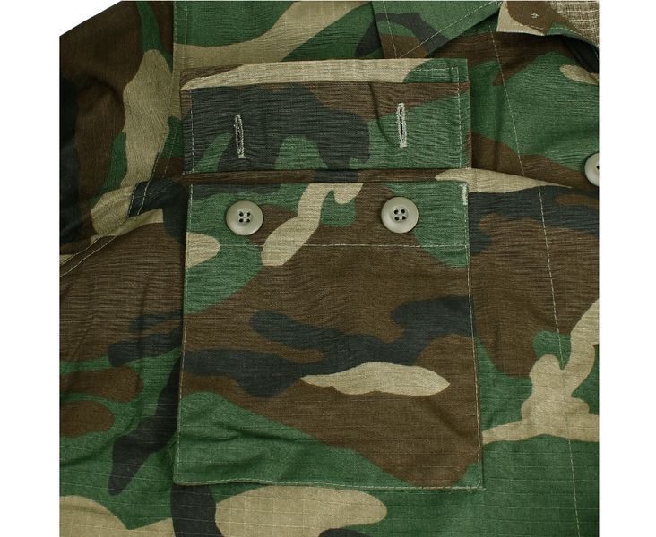 Кітель 100% бавовна толстовка військовий Mil-Tec Teesar BDU Rip-Stop Woodland 11839020- P123440 фото