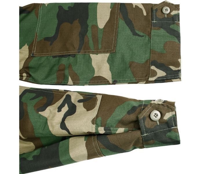 Кітель 100% бавовна толстовка військовий Mil-Tec Teesar BDU Rip-Stop Woodland 11839020- P123440 фото