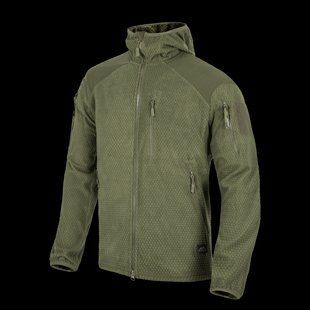 Толстовка флісова Helikon-Tex ALPHA HOODIE GRID FLEECE Olive Green BL-ALH-FG-02 M1255552102 фото