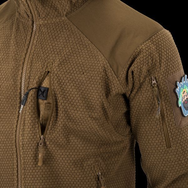 Толстовка флісова Helikon-Tex ALPHA HOODIE GRID FLEECE Olive Green BL-ALH-FG-02 M1255552102 фото