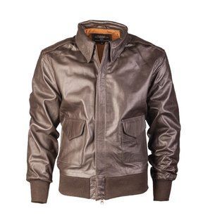 Куртка из кожи наппа американская A2 Mil-Tec US BROWN 10460009- P1237452 фото