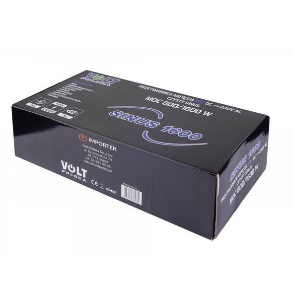 Преобразователь напряжения Volt Polska SINUS 1600 24/230V (800/1600W) 3SIP160024 W2263 фото