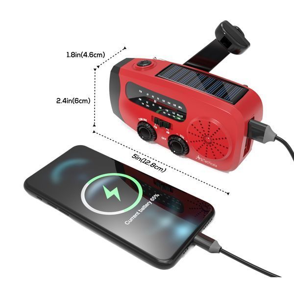Радіо переносне аварійне з Powerbank'ом JB Tacticals JB-RAD-0004-RED A9826 фото