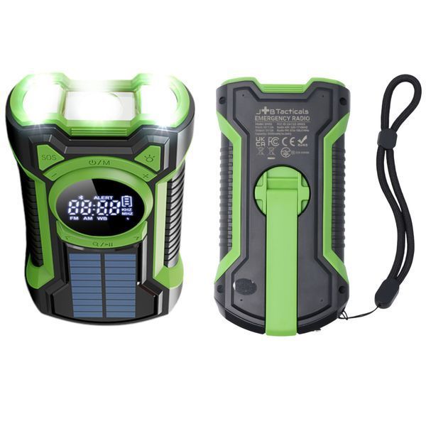 Радио аварийное с динамо-машиной и Powerbank'ом 5000 мАч JB Tacticals JB-RAD-0007-GRN A9827 фото