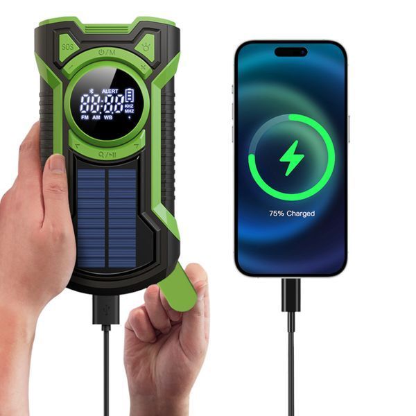Радио аварийное с динамо-машиной и Powerbank'ом 5000 мАч JB Tacticals JB-RAD-0007-GRN A9827 фото