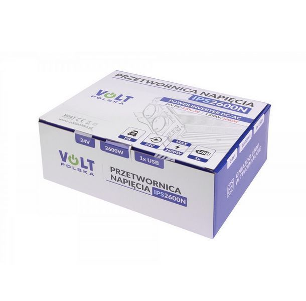 Преобразователь напряжения Volt Polska IPS 2600 N 24/230V (1300/2600W) + USB 3IPSN26024 W2132 фото