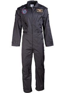 Комбинезон для летчиков с нашивками Mil-tec US Black 11728002- P123476 фото
