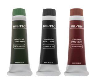 Фарба маскувальна в тюбику Mil-Tec кольору чорний/зелений/коричневий 16332000 P1637 фото