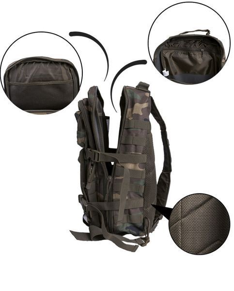 Рюкзак на одне плече Mil-Tec One Strap Assault Pack 29 л Woodland 14059220 P123677 фото