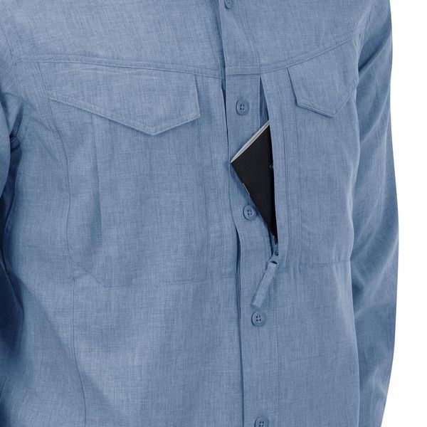 Сорочка тактична Helikon-Tex DEFENDER Mk2 Gentleman Shirt Melange Light Blue KO-DGM-PO-6520Z A9105 фото