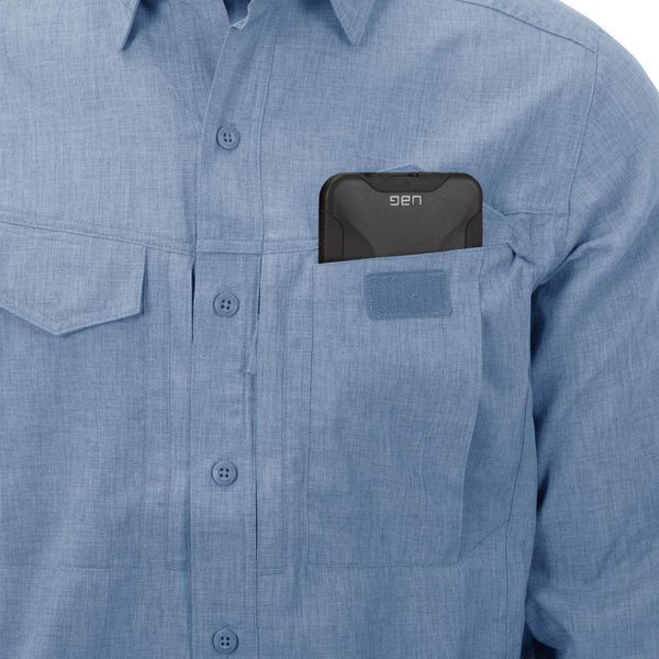 Сорочка тактична Helikon-Tex DEFENDER Mk2 Gentleman Shirt Melange Light Blue KO-DGM-PO-6520Z A9105 фото