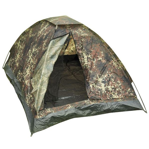 Намет двомісний водонепроникний Mil-Tec Iglu Standard Flecktarn 14207021 M1255552278 фото