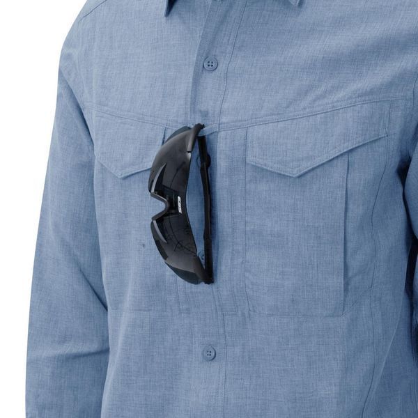Сорочка тактична Helikon-Tex DEFENDER Mk2 Gentleman Shirt Melange Light Blue KO-DGM-PO-6520Z A9105 фото