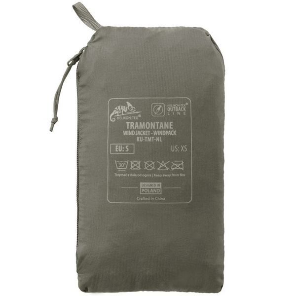 Куртка Outdoor Helikon-Tex TRAMONTANE Wind Jacket WindPack Nylon Alpha Green KU-TMT-NL-36 M1255551427 фото