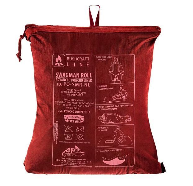 Пончо, одеяло, спальный мешок, Helikon-Tex Swagman Roll Climashield Apex Crimson Sky PO-SMR-NL-83 P1237262 фото