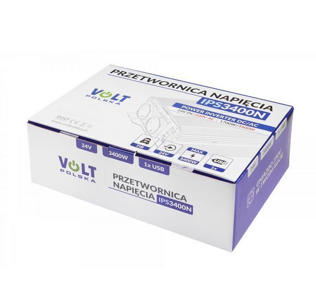 Преобразователь напряжения Volt Polska IPS 3400 N 24/230V (1700/3400W) + USB 3IPSN34024 W2133 фото