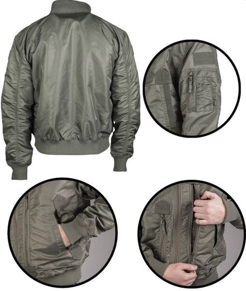 Куртка бомбер демісезонна Mil-Tec Tactical Flight Jacket Olive 10404601 P123451 фото