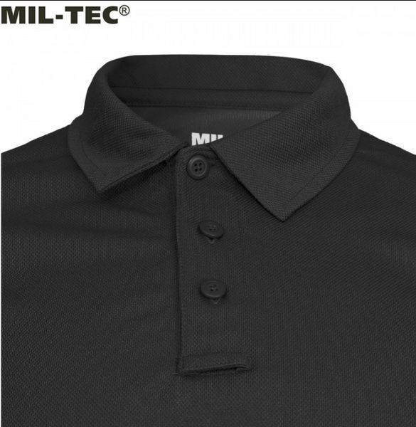 Футболка поло Mil-Tec QuickDry 1/2 ARM Black 10961002 M125555707 фото