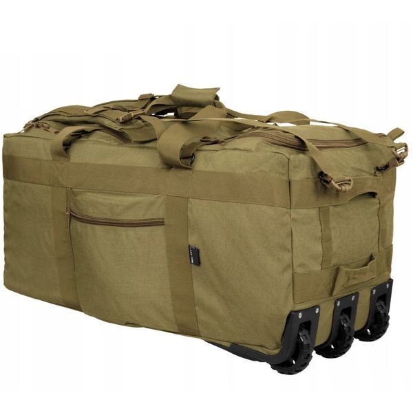Сумка-рюкзак транспортная на колесах Mil-Tec 110 л Coyote 13854005 M1255551530 фото