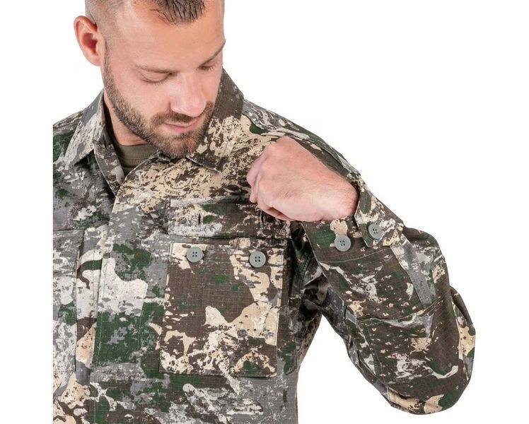 Кітель 100% бавовна толстовка військовий Mil-Tec Teesar BDU Rip-Stop Phantomleaf WASP I Z1B 11843365- P123442 фото