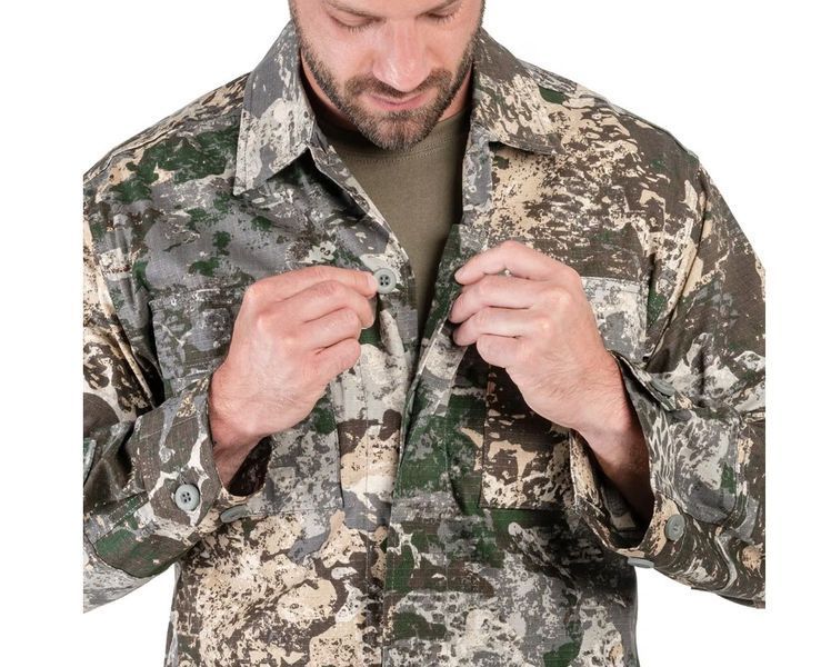 Кітель 100% бавовна толстовка військовий Mil-Tec Teesar BDU Rip-Stop Phantomleaf WASP I Z1B 11843365- P123442 фото