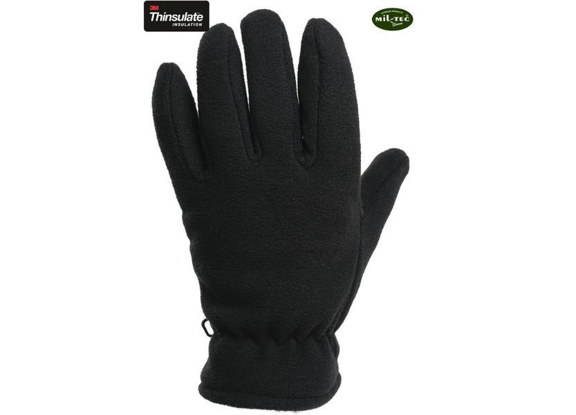Перчатки зимние Перчатки outdoor Mil-Tec Fleece Black 12534002 P1236717 фото