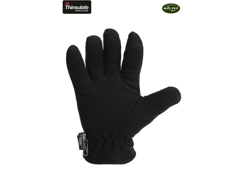 Перчатки зимние Перчатки outdoor Mil-Tec Fleece Black 12534002 P1236717 фото