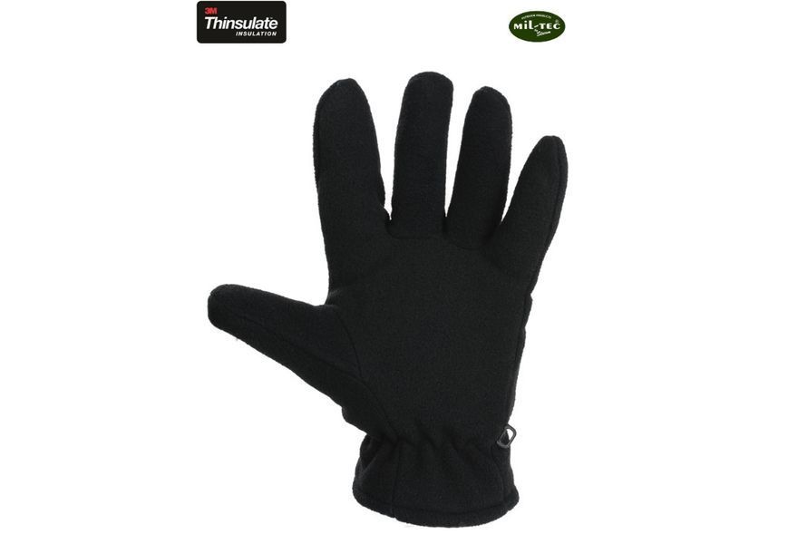 Перчатки зимние Перчатки outdoor Mil-Tec Fleece Black 12534002 P1236717 фото