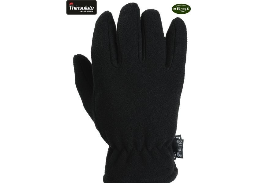 Перчатки зимние Перчатки outdoor Mil-Tec Fleece Black 12534002 P1236717 фото