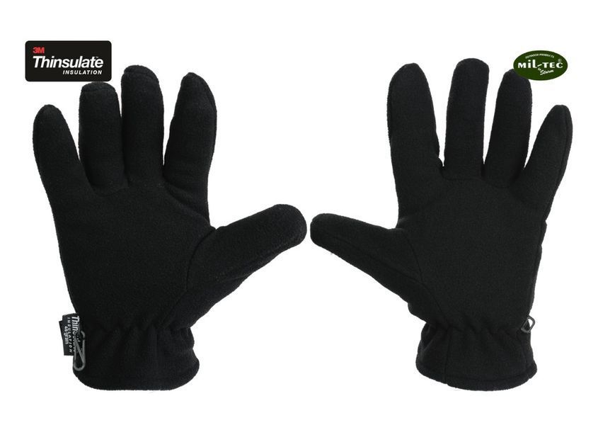 Перчатки зимние Перчатки outdoor Mil-Tec Fleece Black 12534002 P1236717 фото
