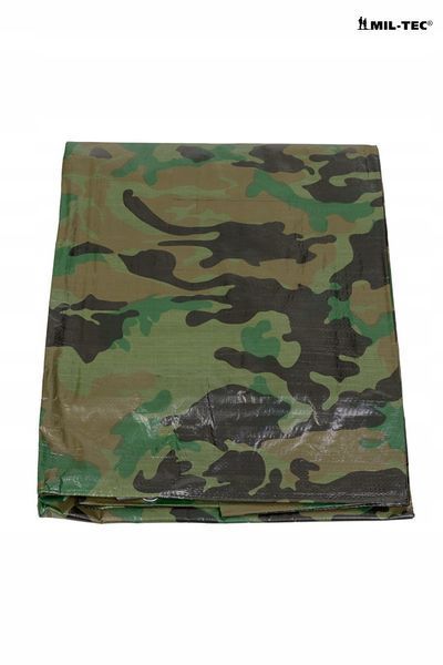 Брезент тактичний універсальний Mil-Tec 2X3м Woodland 14240020 M125555757 фото