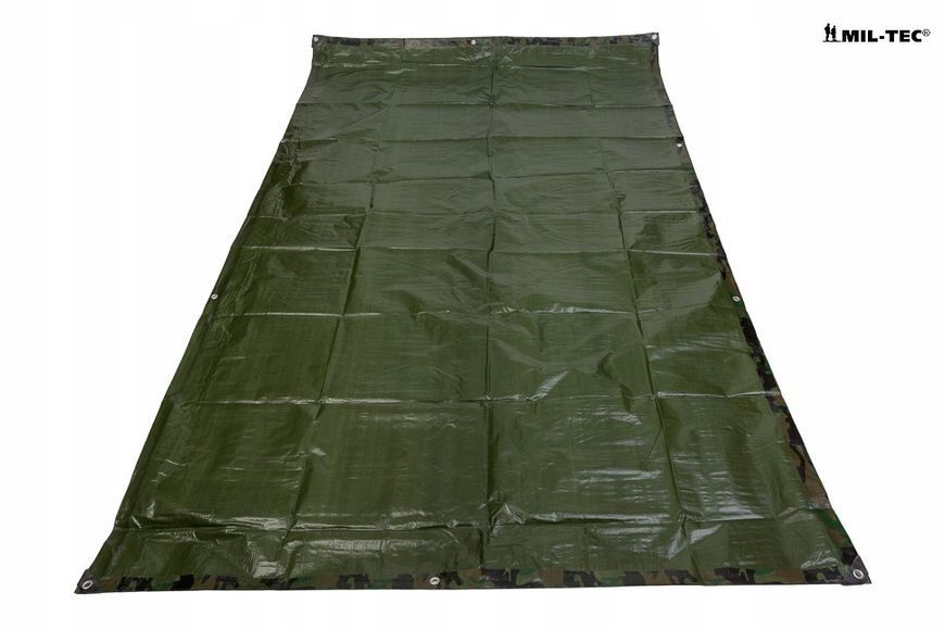 Брезент тактичний універсальний Mil-Tec 2X3м Woodland 14240020 M125555757 фото